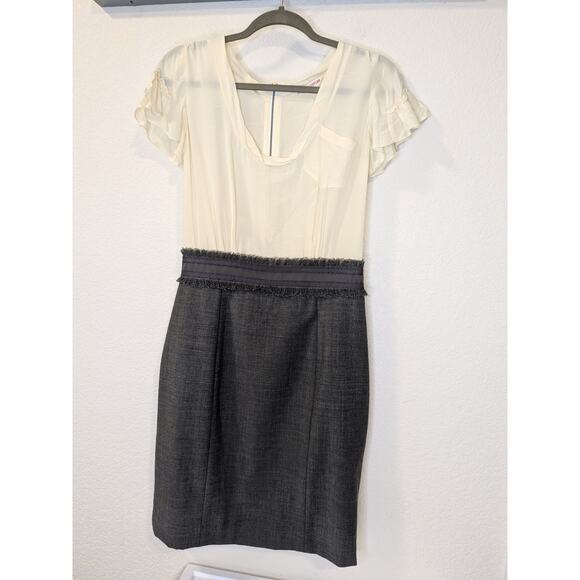 Rebecca Taylor Silk Wool Blend Sheath Dress Tweed Skirt Office Women Size 8 - Picture 2 of 5